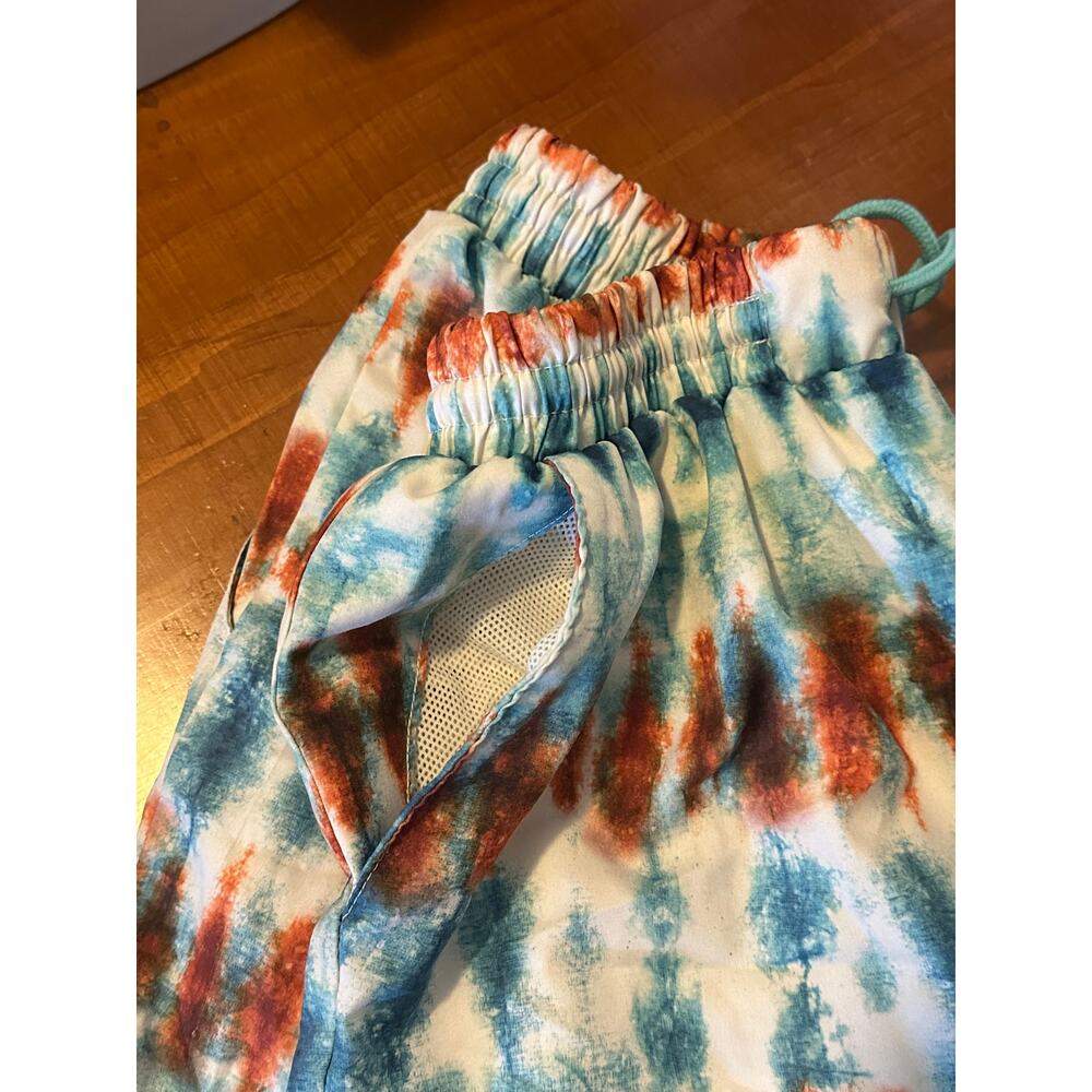 cove kids Print Swim Trunks Boys Blue & cream Ombre Shorts size medium - Picture 7 of 10